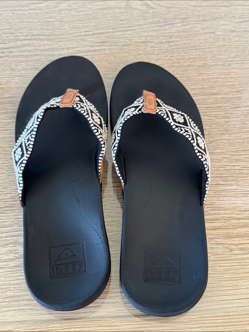 Reef Black Woven Orthotic Sandals, Women’s Size 10 - Picture 7 of 13